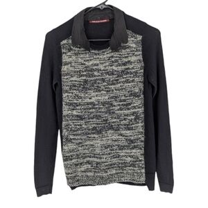 Comptoir Des Cotonniers Pullover Sweater Detachable Collar Wool Angora